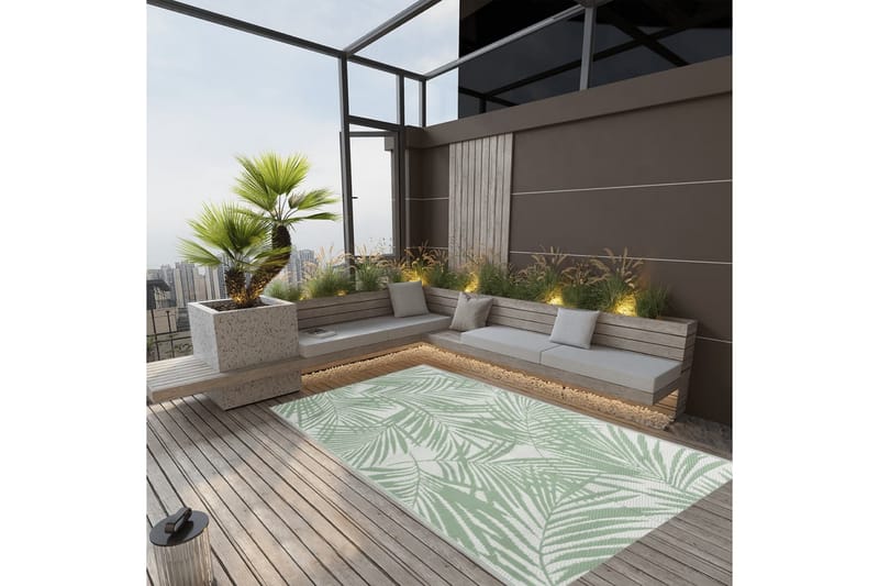 Uteteppe grønn 160x230 cm PP - grønn - Tekstiler - Tepper & Matter - Utendørstepper
