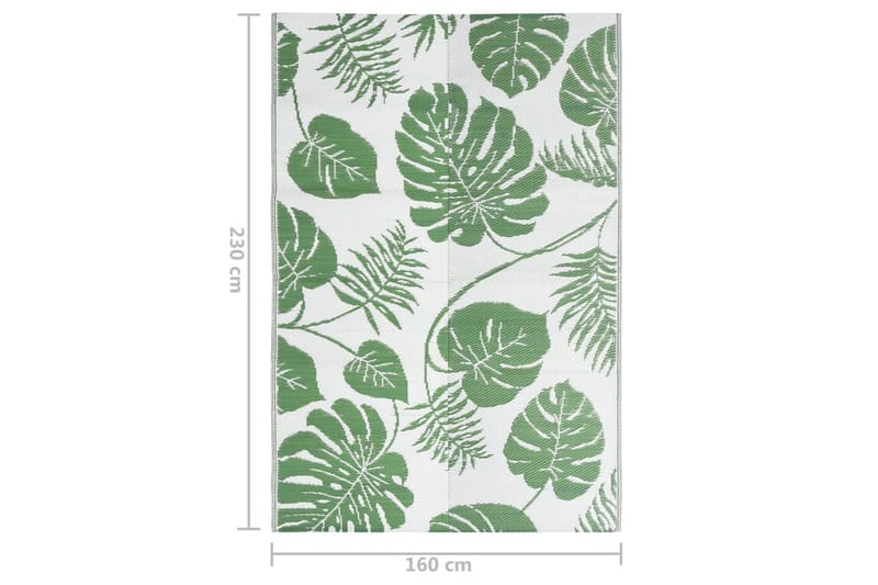 Uteteppe grønn 160x230 cm PP - grønn - Tekstiler - Tepper & Matter - Utendørstepper