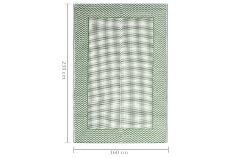 Uteteppe grønn 160x230 cm PP - grønn - Utendørstepper
