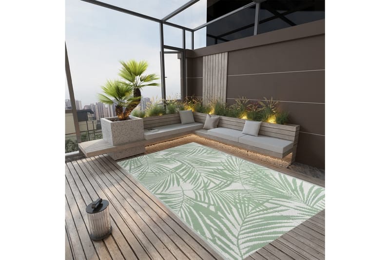 Uteteppe grønn 190x290 cm PP - grønn - Tekstiler - Tepper & Matter - Utendørstepper