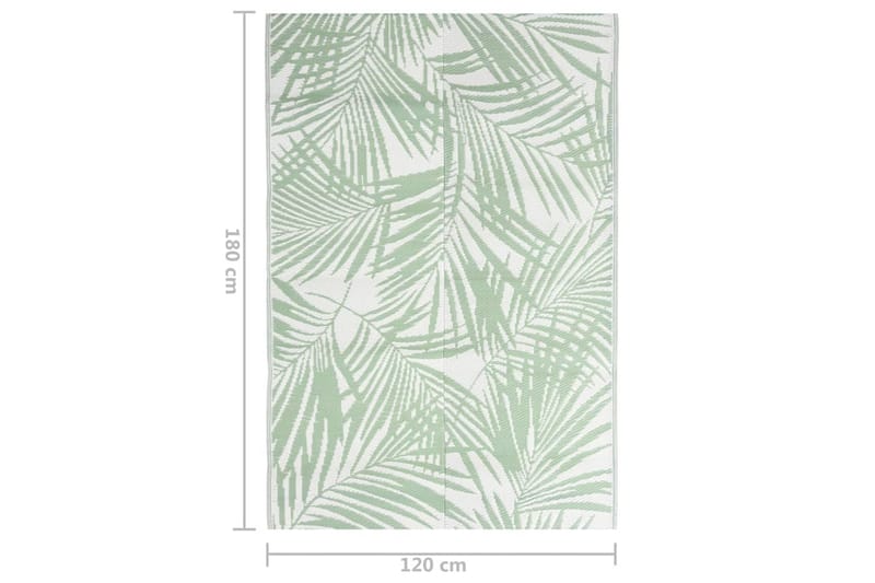 Uteteppe grønt 120x180 cm PP - grønn - Utendørstepper