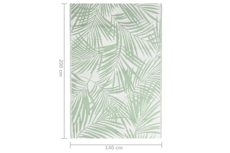 Uteteppe grønt 140x200 cm PP - grønn - Tekstiler - Tepper & Matter - Utendørstepper