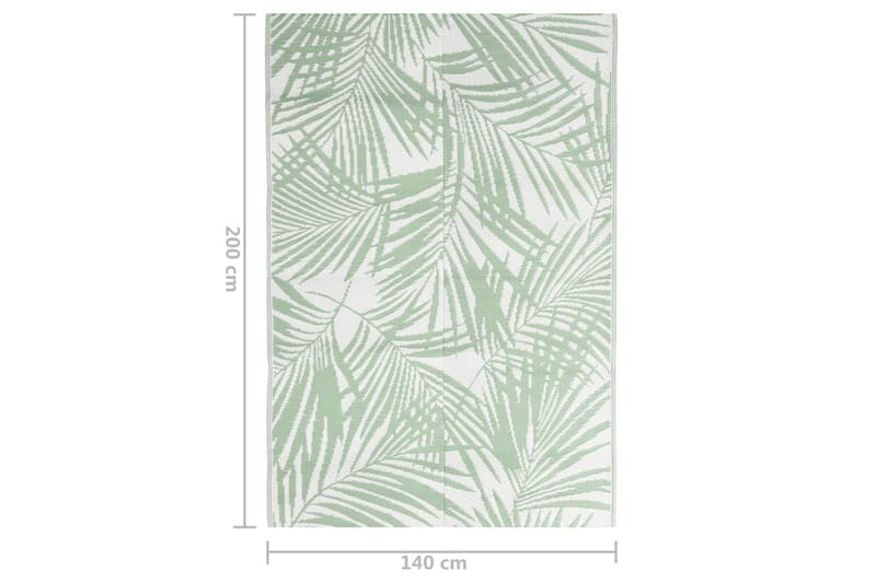 Uteteppe grønt 140x200 cm PP - grønn - Utendørstepper