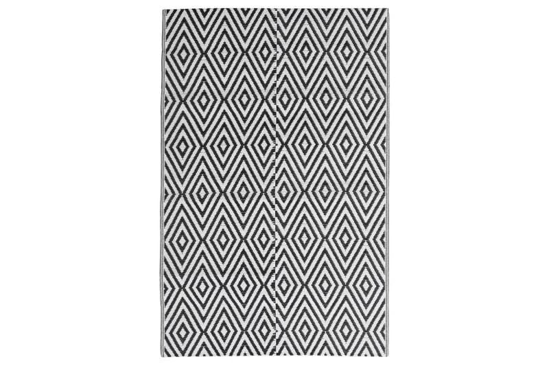 Uteteppe svart 140x200 cm PP - Svart - Tekstiler - Tepper & Matter - Utendørstepper