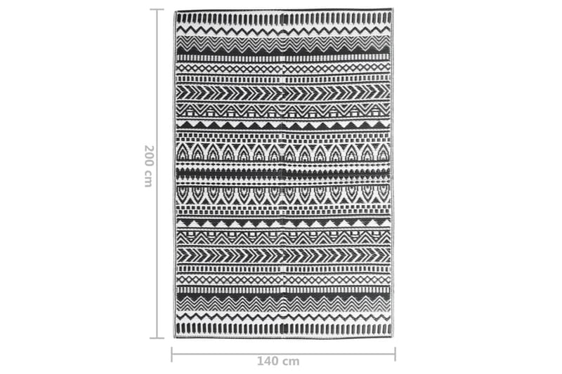 Uteteppe svart 140x200 cm PP - Svart - Tekstiler - Tepper & Matter - Utendørstepper