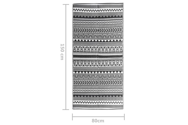 Uteteppe svart 80x150 cm PP - Svart - Tekstiler - Tepper & Matter - Utendørstepper