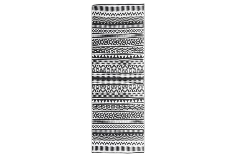 Uteteppe svart 80x150 cm PP - Svart - Utendørstepper