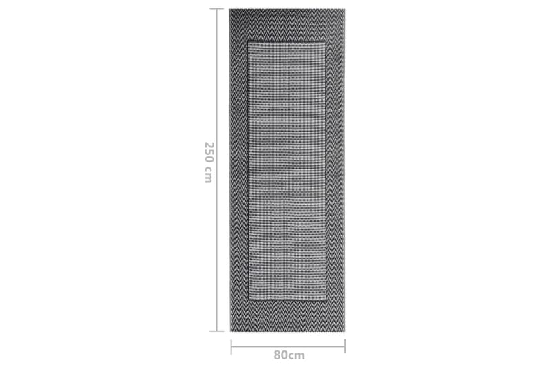 Uteteppe svart 80x250 cm PP - Svart - Tekstiler - Tepper & Matter - Utendørstepper