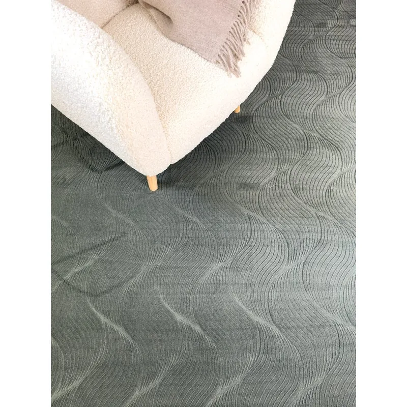 Vaskbart teppe Castello Wave - Grønn - Tekstiler - Tepper & Matter - Flatvevde tepper