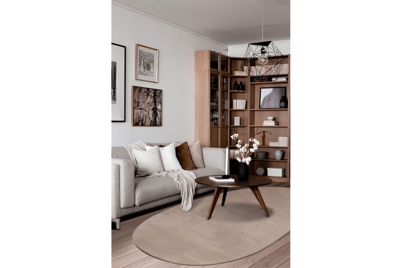 Vaskbart teppe Soft Shape - 200x290 cm, Greige - Tekstiler - Tepper & Matter - Flatvevde tepper