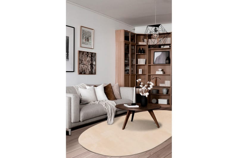 Vaskbart teppe Soft Shape - 200x290 cm, Natur - Tekstiler - Tepper & Matter - Flatvevde tepper