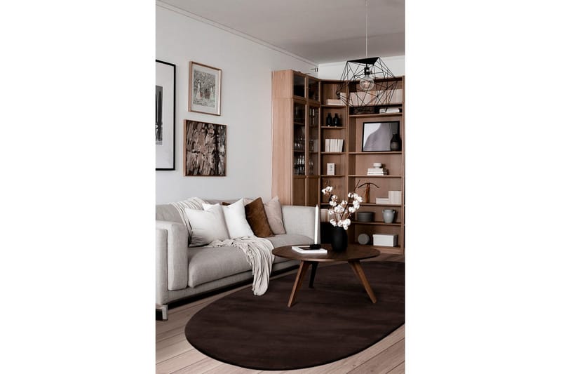 Vaskbart teppe Soft Shape - 200x290 cm, Sjokolade - Tekstiler - Tepper & Matter - Flatvevde tepper