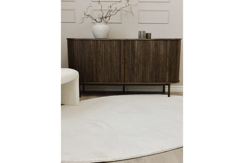 Vaskbart teppe Soft Shape - 240x340 cm, Hvit - Tekstiler - Tepper & Matter - Flatvevde tepper