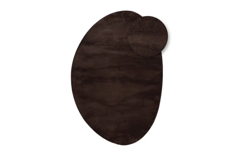 Vaskbart teppe Soft Shape - 240x340 cm, Sjokolade - Tekstiler - Tepper & Matter - Flatvevde tepper