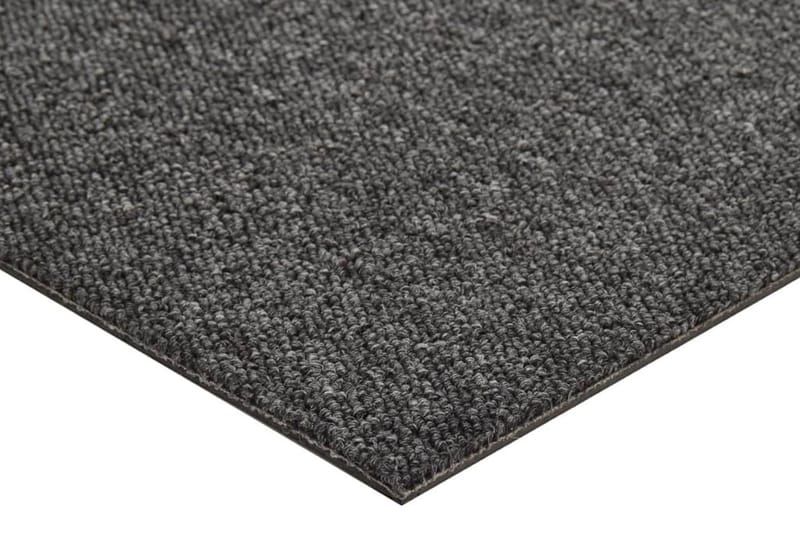Teppefliser gulv 20 stk 5 m² 50x50 cm antrasitt - Vegg til vegg tepper