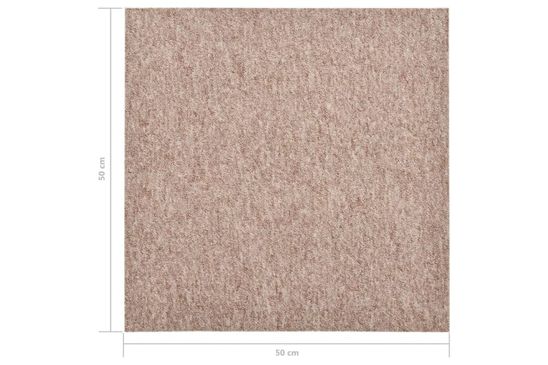Teppefliser gulv 20 stk 5 m² 50x50 cm beige - Tekstiler - Tepper & Matter - Vegg til vegg tepper