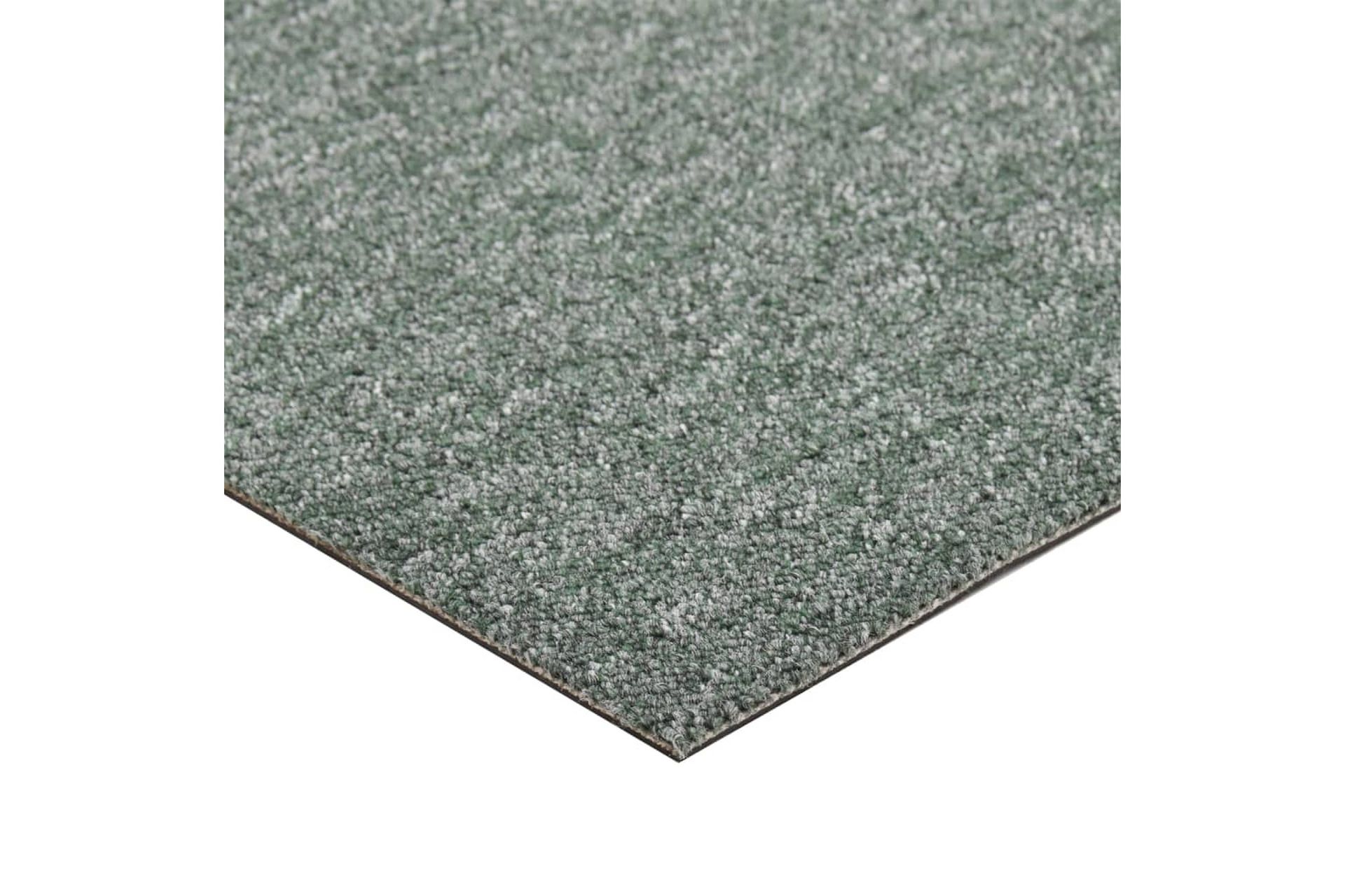 Teppefliser gulv 20 stk 5 m² 50x50 cm grønn - Tekstiler - Tepper & Matter - Vegg til vegg tepper