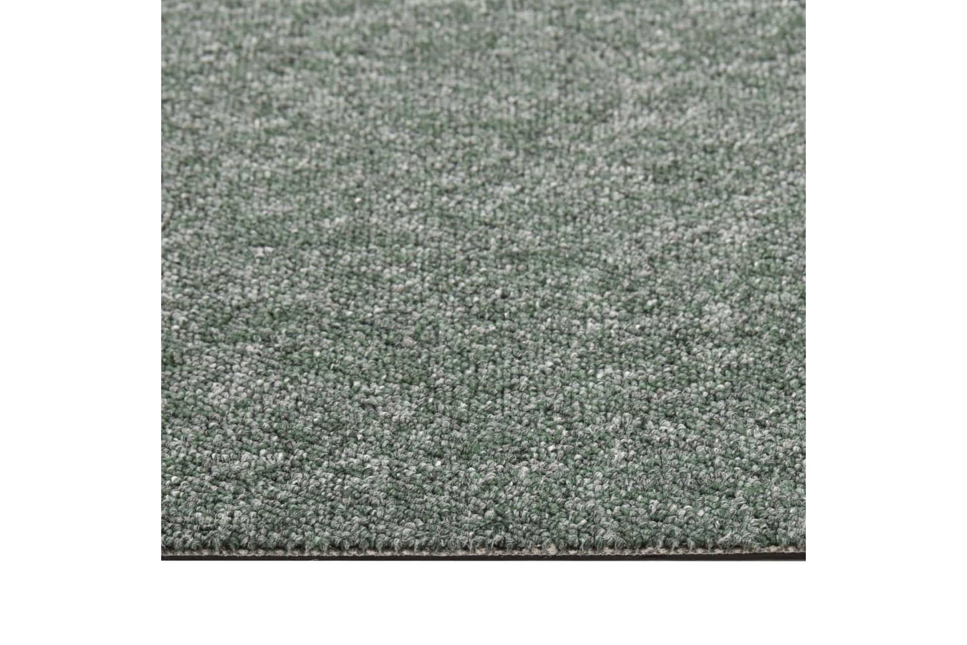 Teppefliser gulv 20 stk 5 m² 50x50 cm grønn - Tekstiler - Tepper & Matter - Vegg til vegg tepper