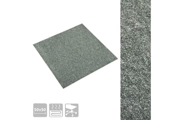 Teppefliser gulv 20 stk 5 m² 50x50 cm grønn - Tekstiler - Tepper & Matter - Vegg til vegg tepper