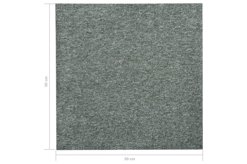 Teppefliser gulv 20 stk 5 m² 50x50 cm grønn - Tekstiler - Tepper & Matter - Vegg til vegg tepper
