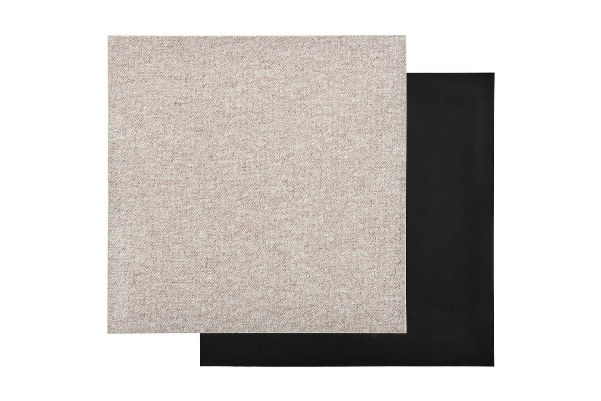 Teppefliser gulv 20 stk 5 m² 50x50 cm lysebeige - Tekstiler - Tepper & Matter - Vegg til vegg tepper