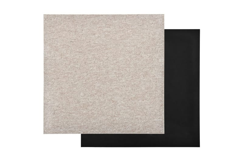 Teppefliser gulv 20 stk 5 m² 50x50 cm lysebeige - Tekstiler - Tepper & Matter - Vegg til vegg tepper