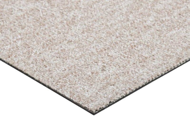 Teppefliser gulv 20 stk 5 m² 50x50 cm lysebeige - Tekstiler - Tepper & Matter - Vegg til vegg tepper