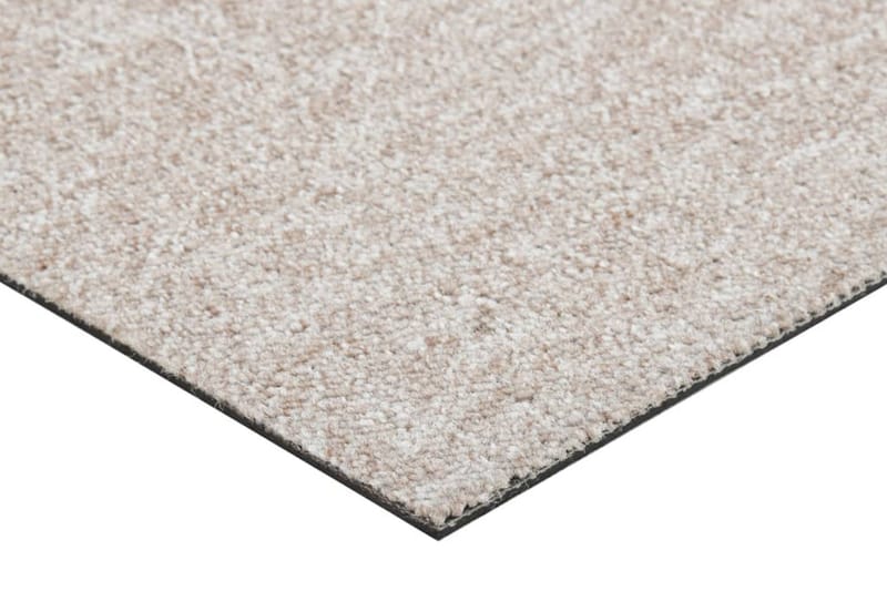Teppefliser gulv 20 stk 5 m² 50x50 cm lysebeige - Vegg til vegg tepper
