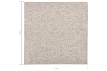 Teppefliser gulv 20 stk 5 m² 50x50 cm lysebeige - Tekstiler - Tepper & Matter - Vegg til vegg tepper