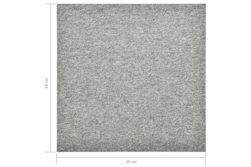 Teppefliser gulv 20 stk 5 m² 50x50 cm lysegrå - Tekstiler - Tepper & Matter - Vegg til vegg tepper