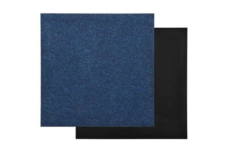 Teppefliser gulv 20 stk 5 m² 50x50 cm mørkeblå - Tekstiler - Tepper & Matter - Vegg til vegg tepper