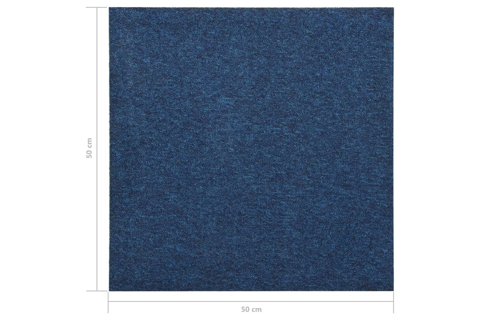 Teppefliser gulv 20 stk 5 m² 50x50 cm mørkeblå - Tekstiler - Tepper & Matter - Vegg til vegg tepper