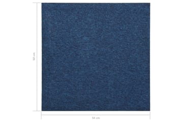 Teppefliser gulv 20 stk 5 m² 50x50 cm mørkeblå - Tekstiler - Tepper & Matter - Vegg til vegg tepper