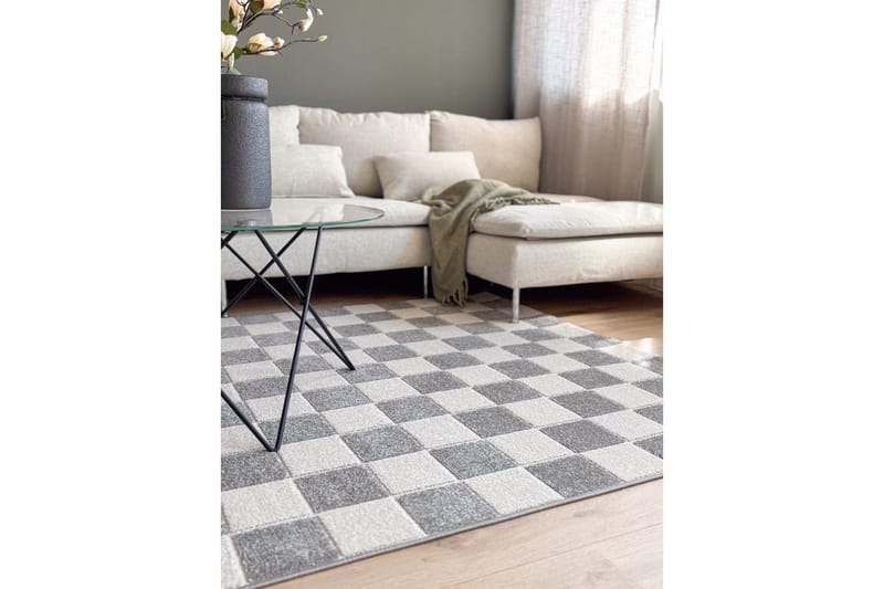 Wiltonteppe Hawaii Chess 200x200 cm, Grå - 200x200 cm, Grå - Tekstiler - Tepper & Matter - Store tepper