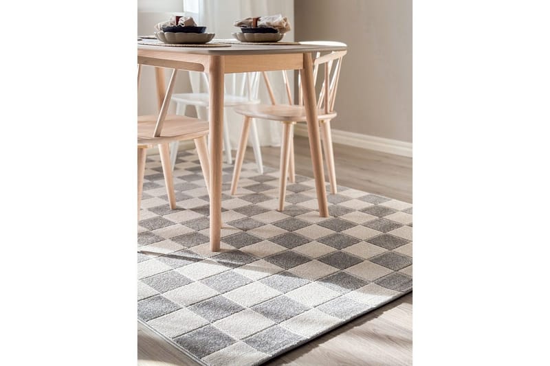 Wiltonteppe Hawaii Chess 200x200 cm, Grå - 200x200 cm, Grå - Tekstiler - Tepper & Matter - Store tepper