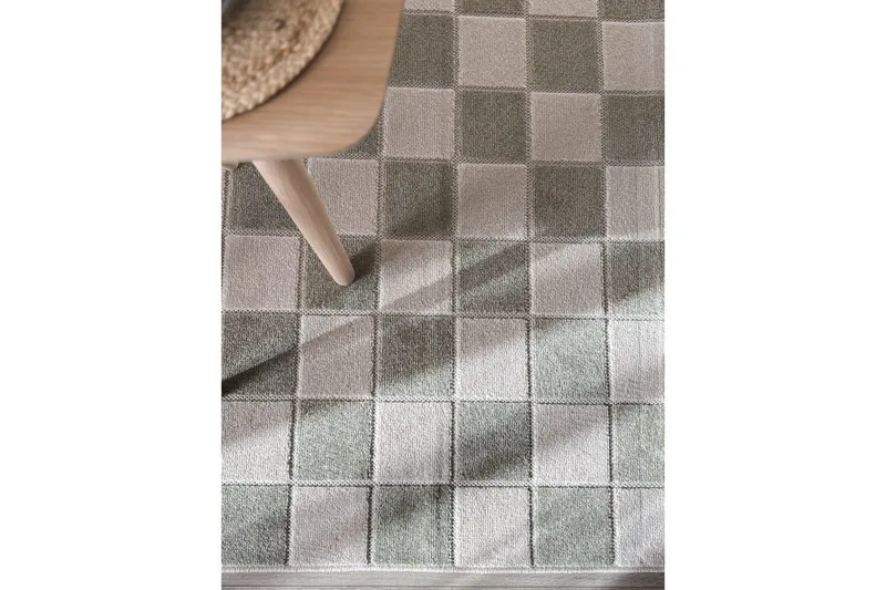 Wiltonteppe Hawaii Chess 200x200 cm, Grønn - 200x200 cm, Grønn - Tekstiler - Tepper & Matter - Store tepper