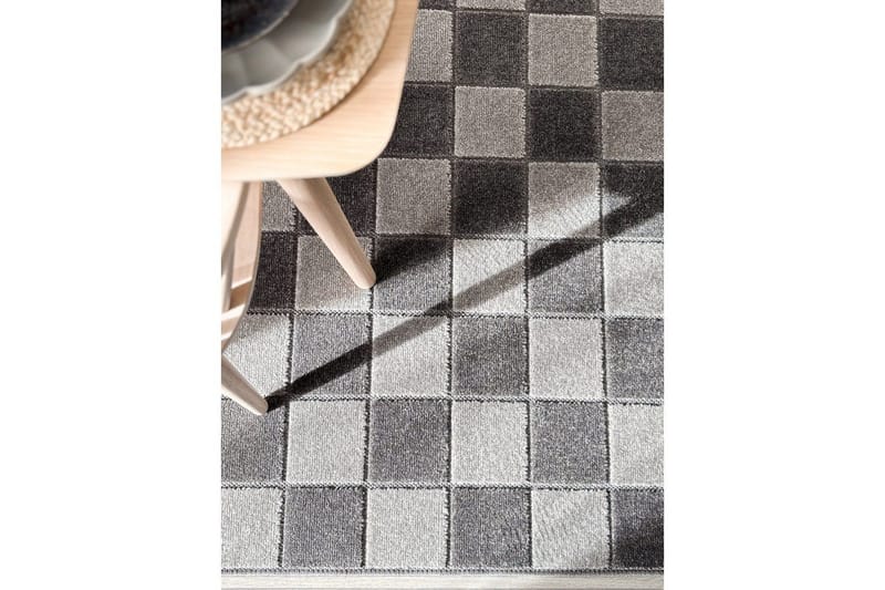 Wiltonteppe Hawaii Chess 200x200 cm, Grafitt - 200x200 cm, Grafitt - Tekstiler - Tepper & Matter - Store tepper