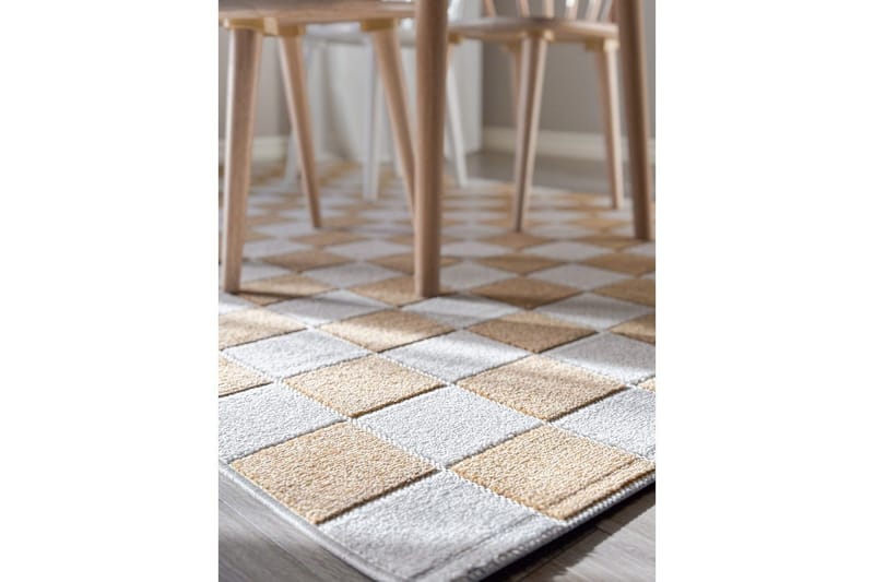 Wiltonteppe Hawaii Chess 200x200 cm, Gul - 200x200 cm, Gul - Tekstiler - Tepper & Matter - Utendørstepper