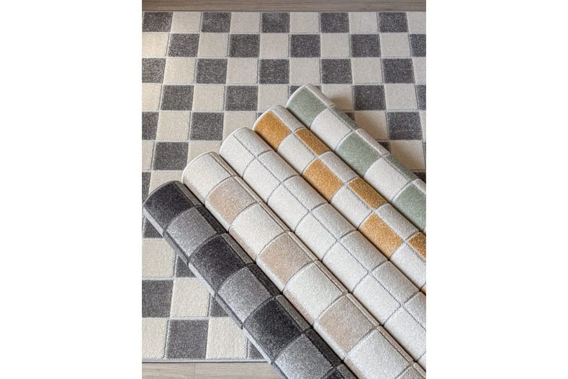 Wiltonteppe Hawaii Chess 200x200 cm, Krem - 200x200 cm, Krem - Tekstiler - Tepper & Matter - Store tepper