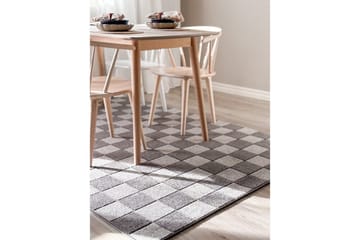 Wiltonteppe Hawaii Chess 240x240 cm, Grafitt - 240x240 cm, Grafitt - Tekstiler - Tepper & Matter - Store tepper
