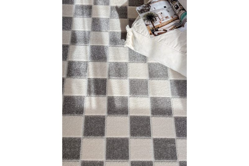 Wiltonteppe Hawaii Chess 280x280 cm, Grå - 280x280 cm, Grå - Tekstiler - Tepper & Matter - Utendørstepper