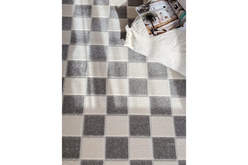 Wiltonteppe Hawaii Chess 280x280 cm, Grå - 280x280 cm, Grå - Tekstiler - Tepper & Matter - Utendørstepper