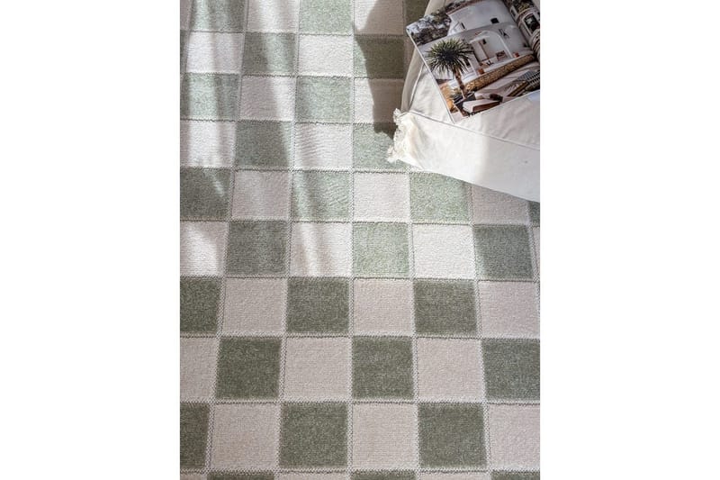 Wiltonteppe Hawaii Chess 280x280 cm, Grønn - 280x280 cm, Grønn - Tekstiler - Tepper & Matter - Store tepper