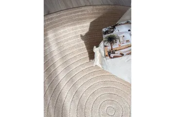 Wiltonteppe Hawaii Circle 200x200 cm, Lin, Linne - 200x200 cm, Lin, Linne - Tekstiler - Tepper & Matter - Store tepper