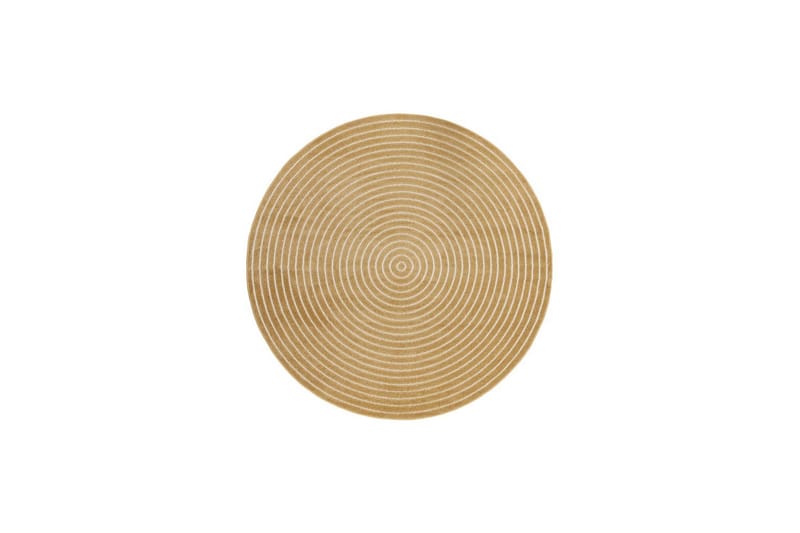 Wiltonteppe Hawaii Circle 240x240 cm, Gul - 240x240 cm, Gul - Tekstiler - Tepper & Matter - Utendørstepper