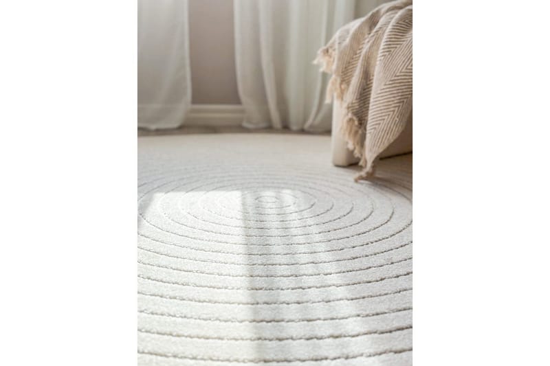 Wiltonteppe Hawaii Circle 280x280 cm, Krem - 280x280 cm, Krem - Tekstiler - Tepper & Matter - Utendørstepper