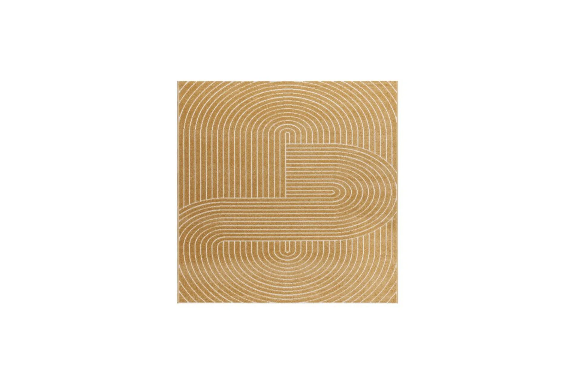 Wiltonteppe Hawaii Shape 200x200 cm, Gul - 200x200 cm, Gul