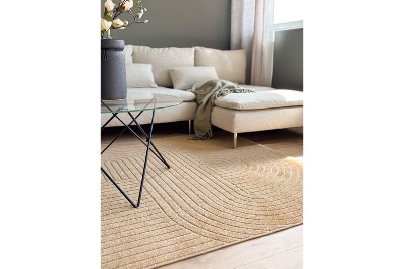 Wiltonteppe Hawaii Shape 200x290 cm, Gul - 200x290 cm, Gul - Tekstiler - Tepper & Matter - Utendørstepper