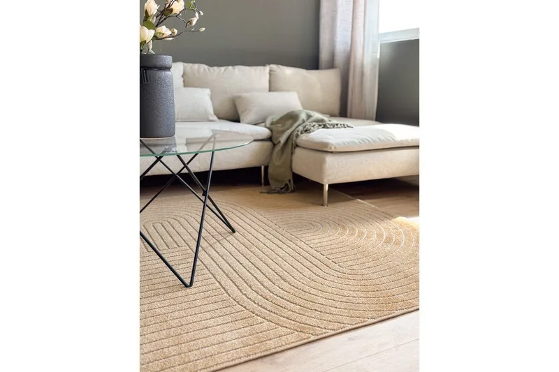 Wiltonteppe Hawaii Shape 240x240 cm, Gul - 240x240 cm, Gul - Tekstiler - Tepper & Matter - Utendørstepper