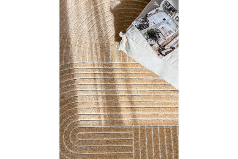 Wiltonteppe Hawaii Shape 240x240 cm, Gul - 240x240 cm, Gul - Tekstiler - Tepper & Matter - Utendørstepper